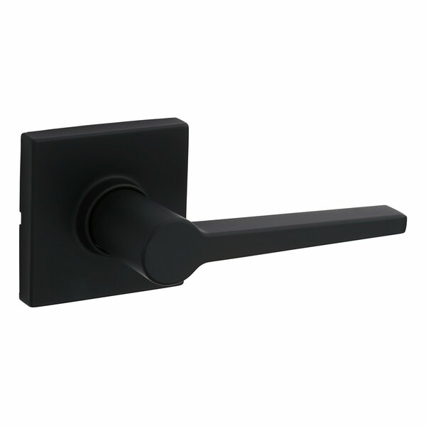 Safelock UL Rated Daylon Lever, Square Rose Passage Lock, RCAL Latch and RCS Strike Matte Black Finish SL1002DALSQT-514